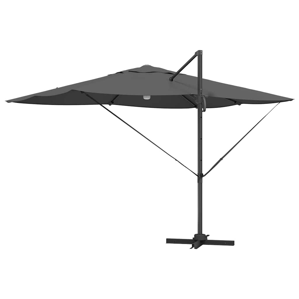vidaXL Parasol plażowy Ze LED Lights Antracyt 351 x 250 x 253 cm
