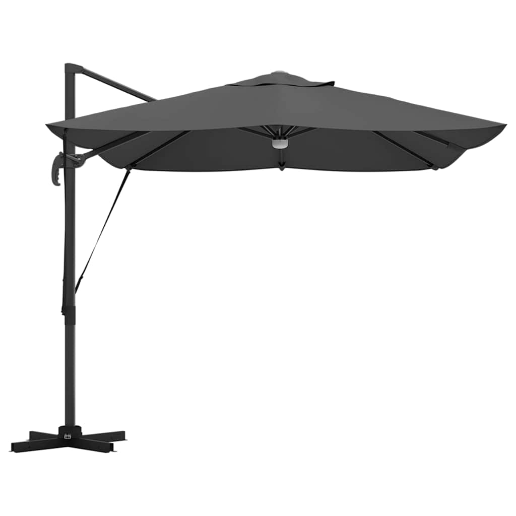 vidaXL Parasol plażowy Ze LED Lights Antracyt 351 x 250 x 253 cm