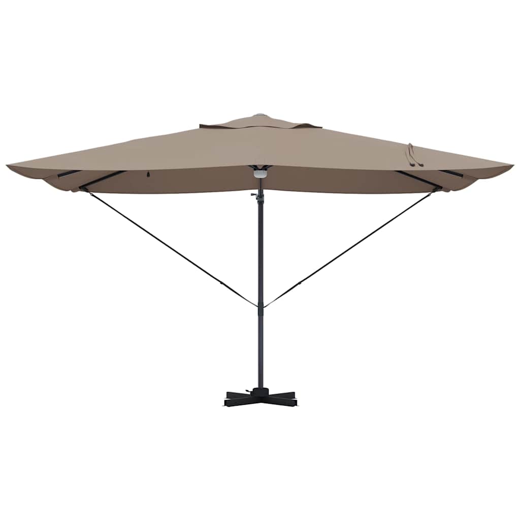 vidaXL Parasol plażowy Ze LED Lights Ciemnoszary 351 x 250 x 253 cm