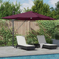 vidaXL Parasol plażowy Bordeaux Czerwony 351 x 250 x 253 cm