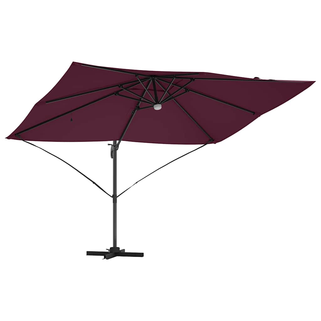 vidaXL Parasol plażowy Bordeaux Czerwony 351 x 250 x 253 cm