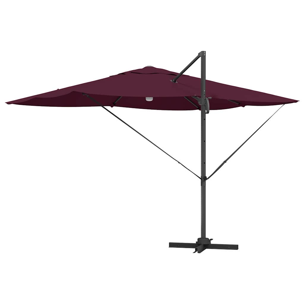 vidaXL Parasol plażowy Bordeaux Czerwony 351 x 250 x 253 cm