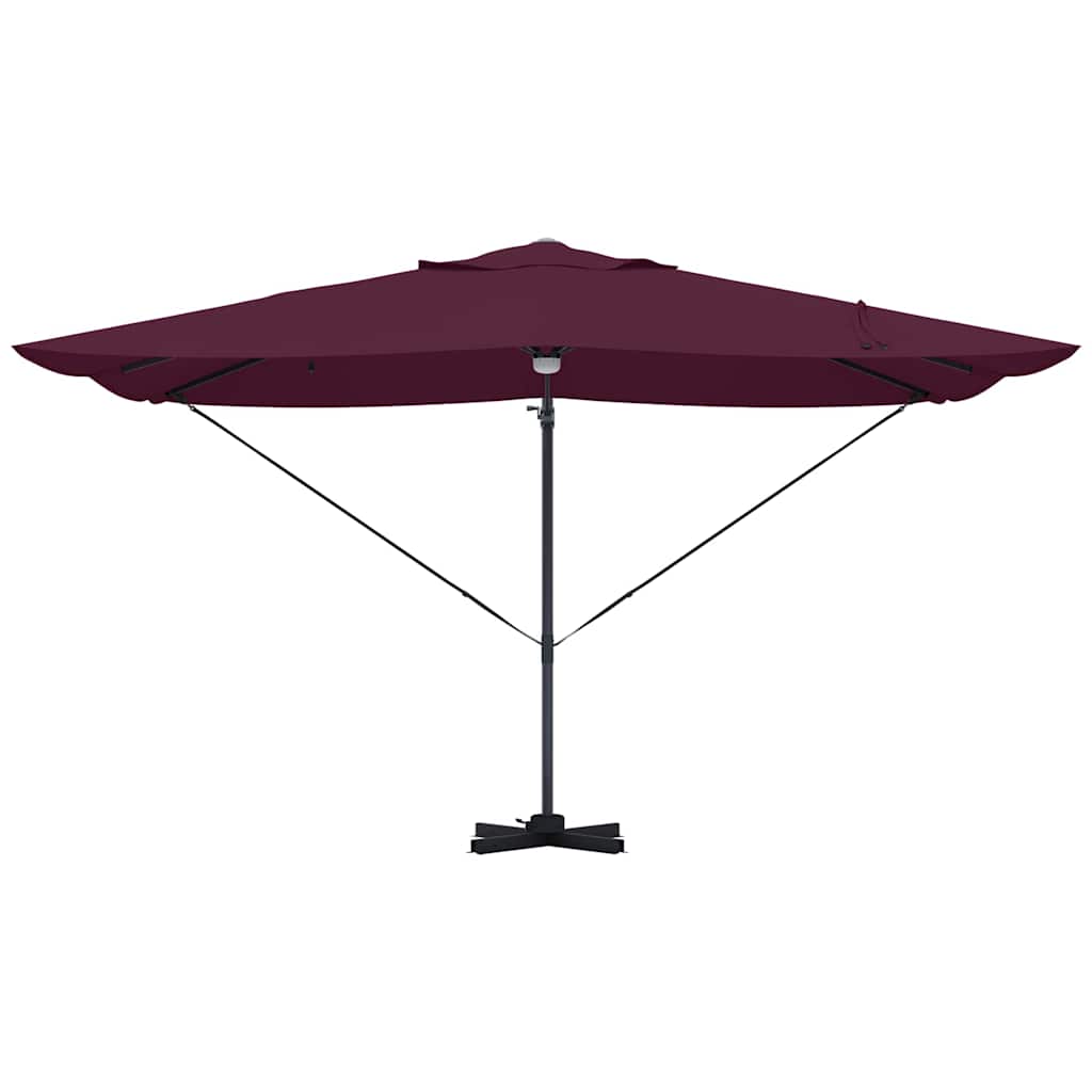 vidaXL Parasol plażowy Bordeaux Czerwony 351 x 250 x 253 cm