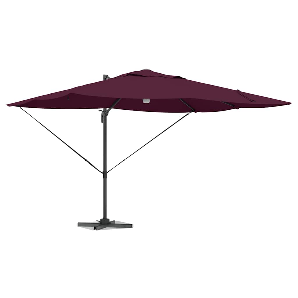 vidaXL Parasol plażowy Bordeaux Czerwony 351 x 250 x 253 cm