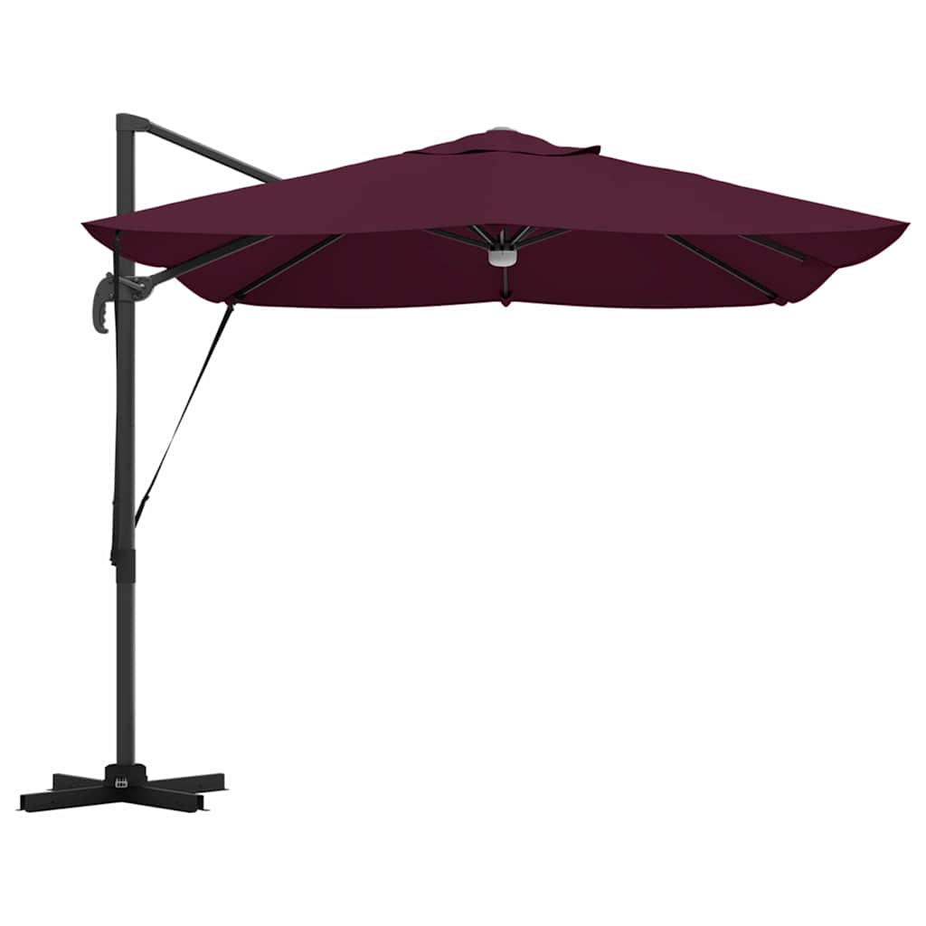 vidaXL Parasol plażowy Bordeaux Czerwony 351 x 250 x 253 cm