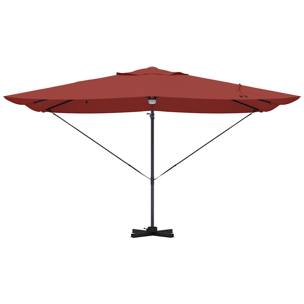 vidaXL Parasol plażowy Ze LED Lights terakota 351 x 250 x 253 cm
