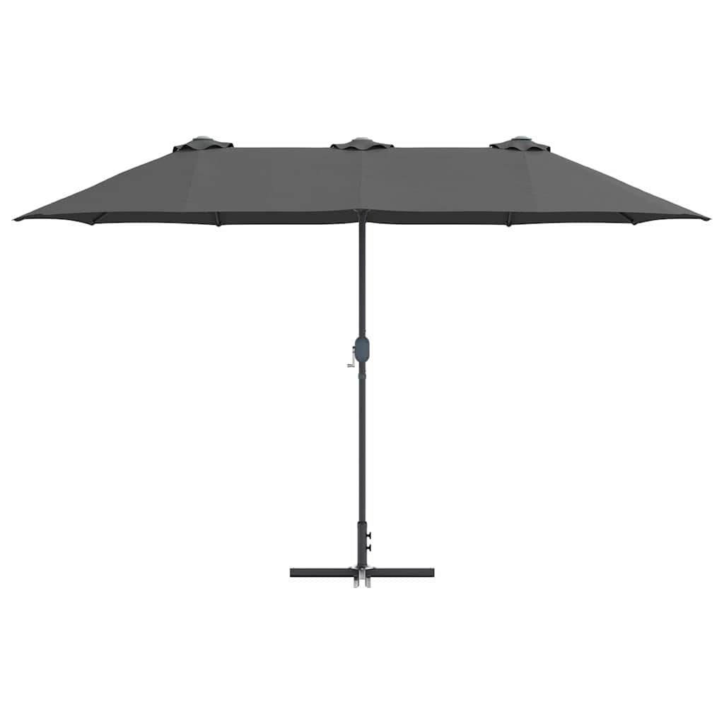 vidaXL Parasolka ogrodowa Antracyt 370 x 197 x 239 cm