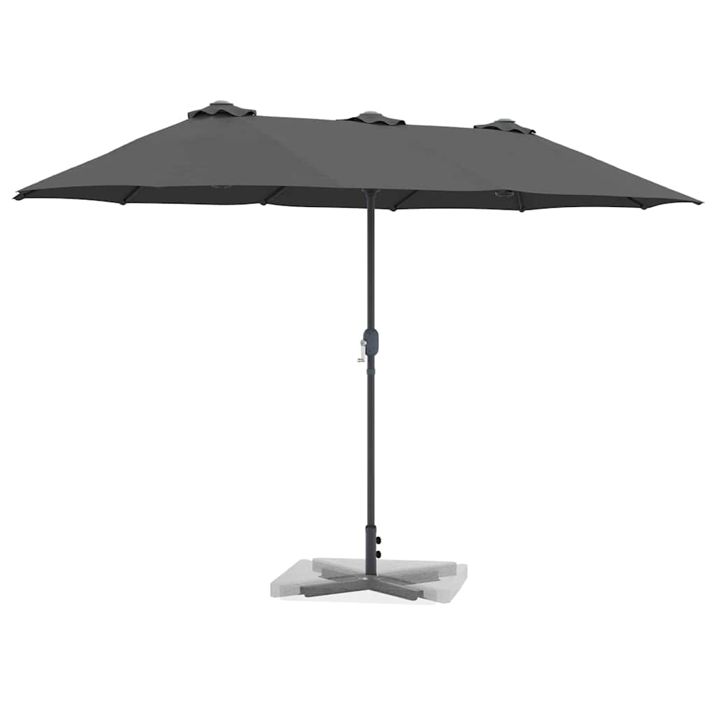 vidaXL Parasolka ogrodowa Antracyt 370 x 197 x 239 cm