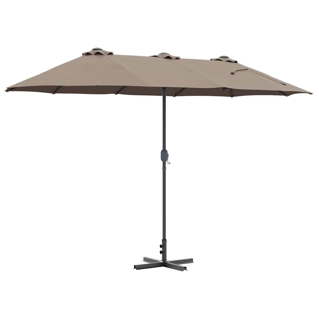 vidaXL Parasolka ogrodowa Ciemnoszary 370 x 197 x 239 cm