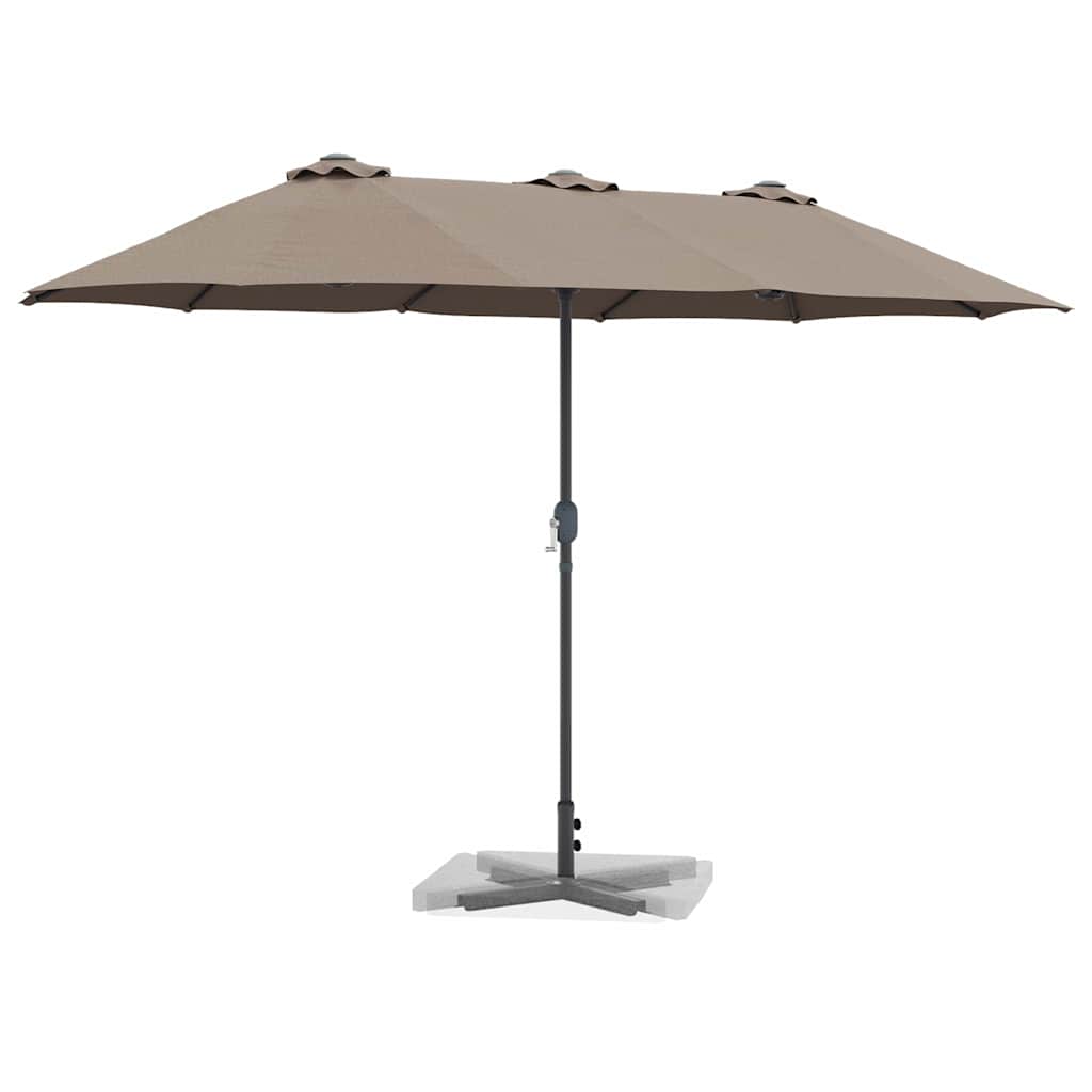 vidaXL Parasolka ogrodowa Ciemnoszary 370 x 197 x 239 cm