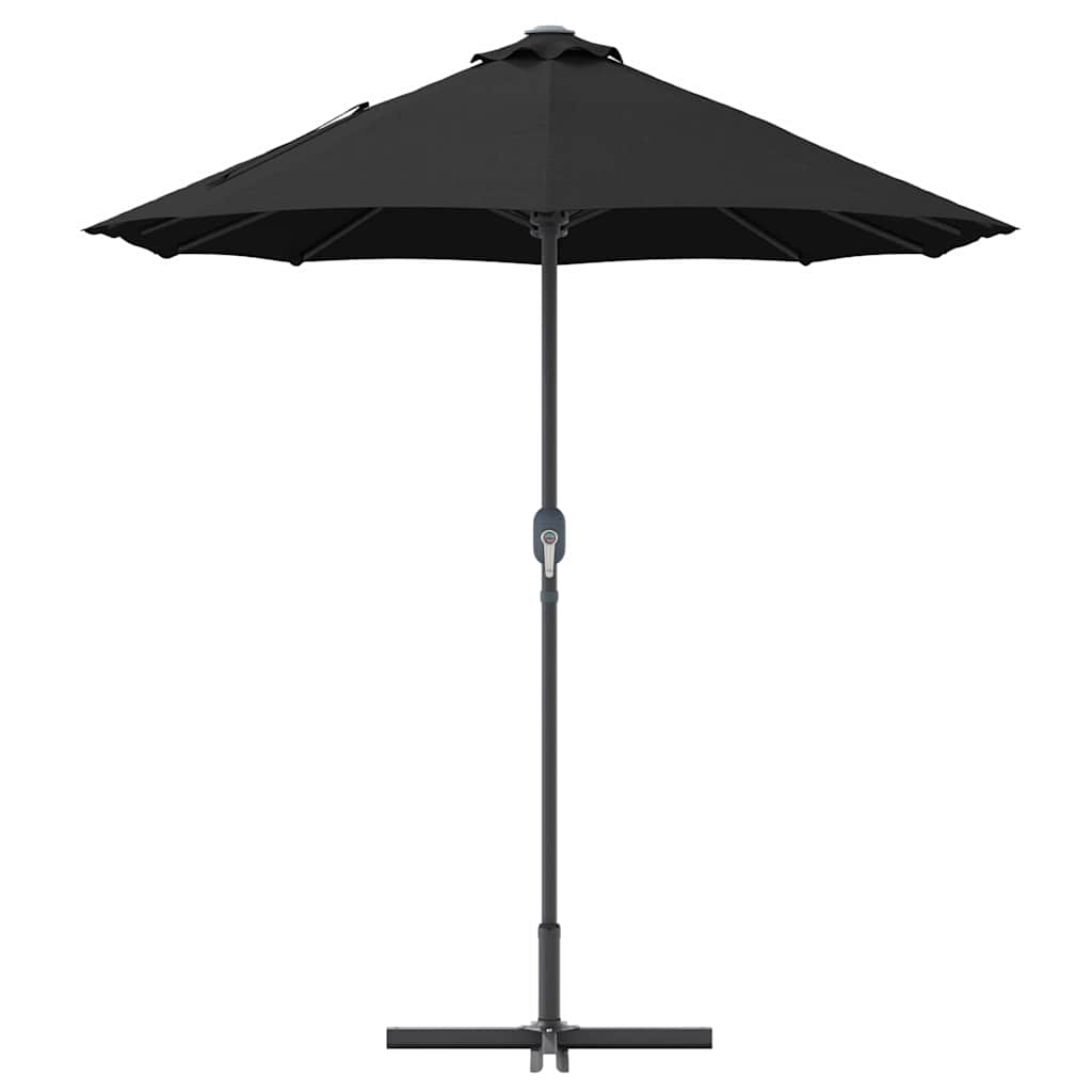 vidaXL Parasolka ogrodowa Czarny 370 x 197 x 239 cm