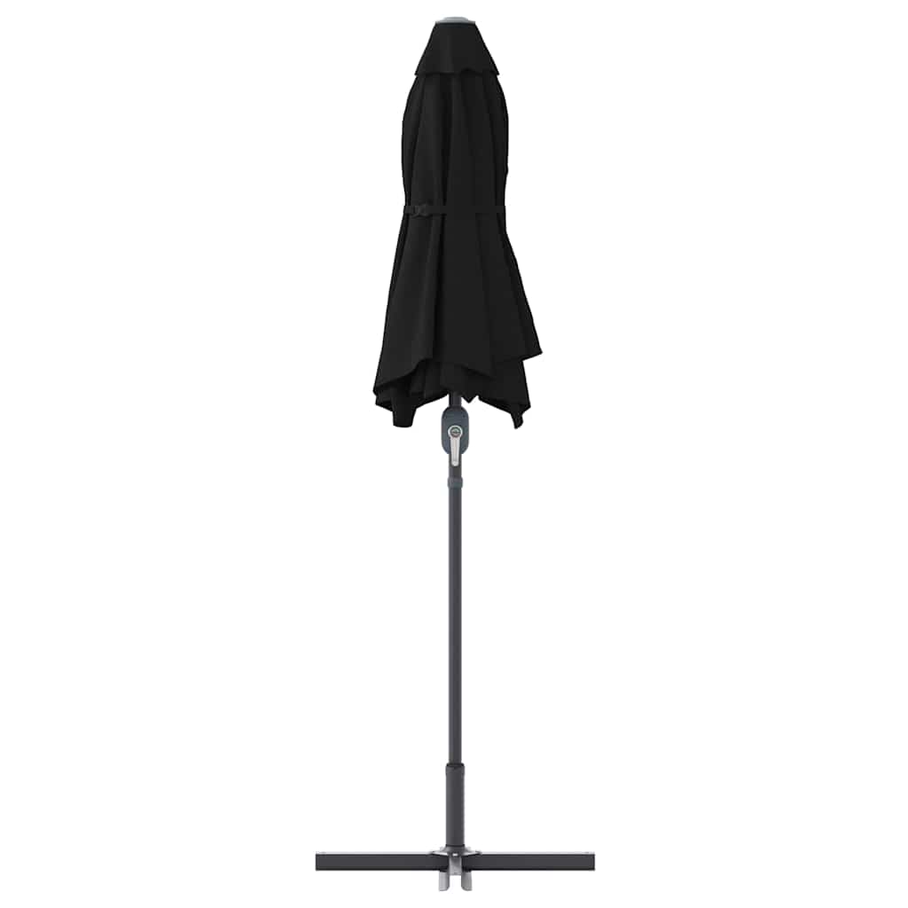 vidaXL Parasolka ogrodowa Czarny 370 x 197 x 239 cm