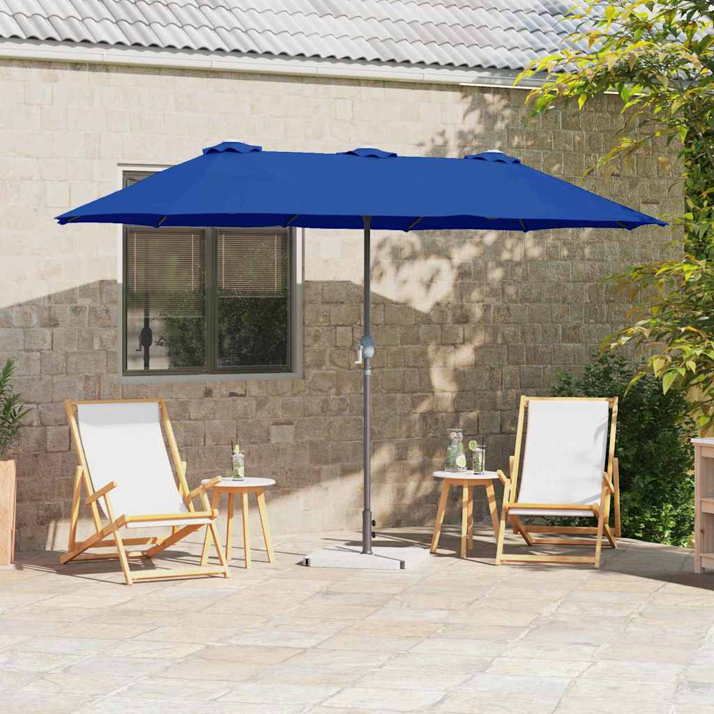 vidaXL Parasolka ogrodowa Niebieski azur 370 x 197 x 239 cm