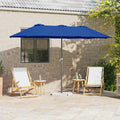 vidaXL Parasolka ogrodowa Niebieski azur 370 x 197 x 239 cm