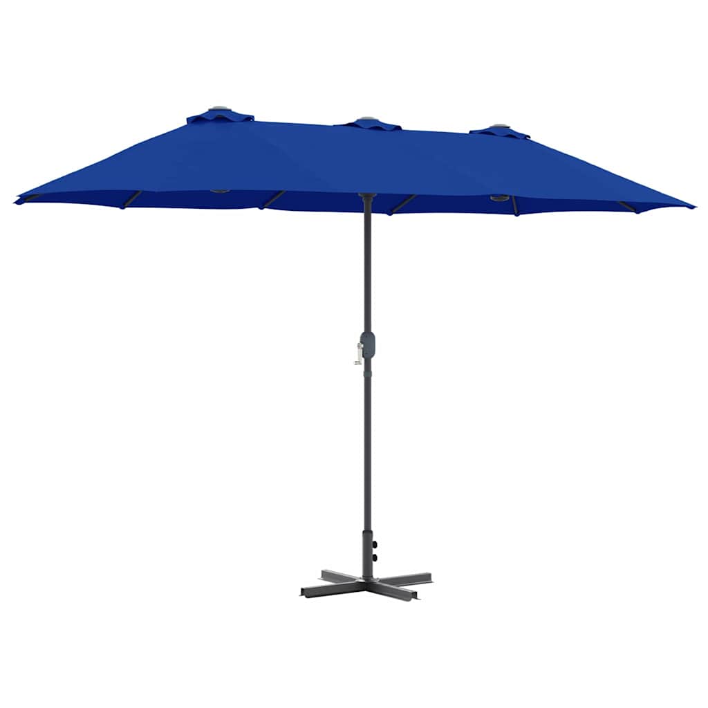 vidaXL Parasolka ogrodowa Niebieski azur 370 x 197 x 239 cm