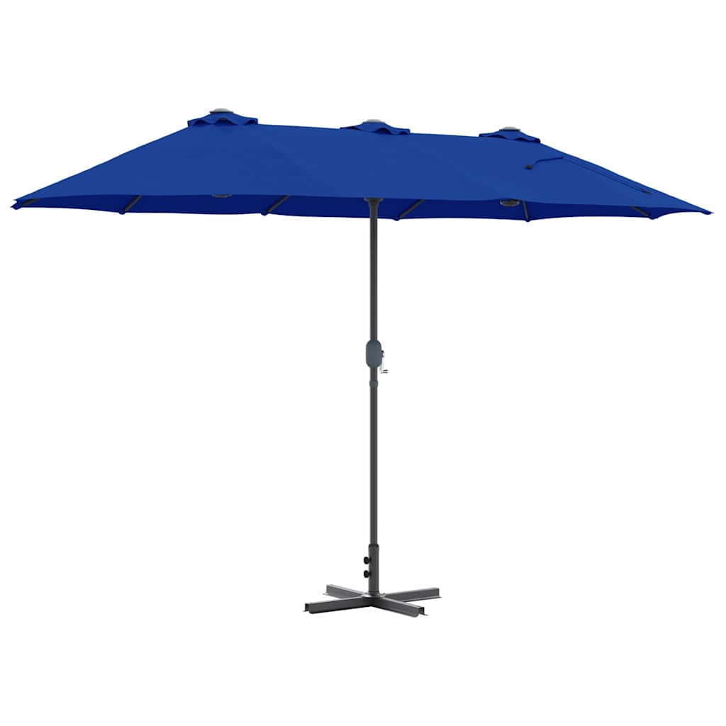 vidaXL Parasolka ogrodowa Niebieski azur 370 x 197 x 239 cm