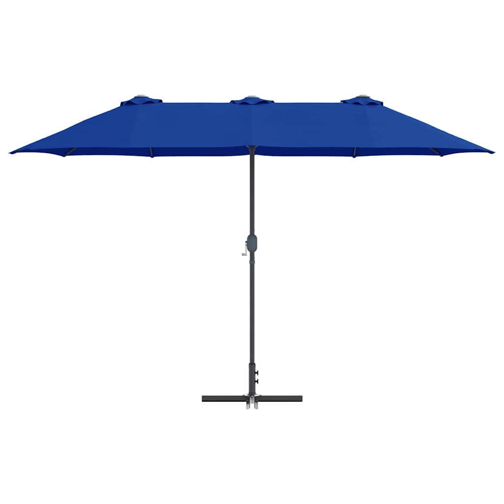 vidaXL Parasolka ogrodowa Niebieski azur 370 x 197 x 239 cm