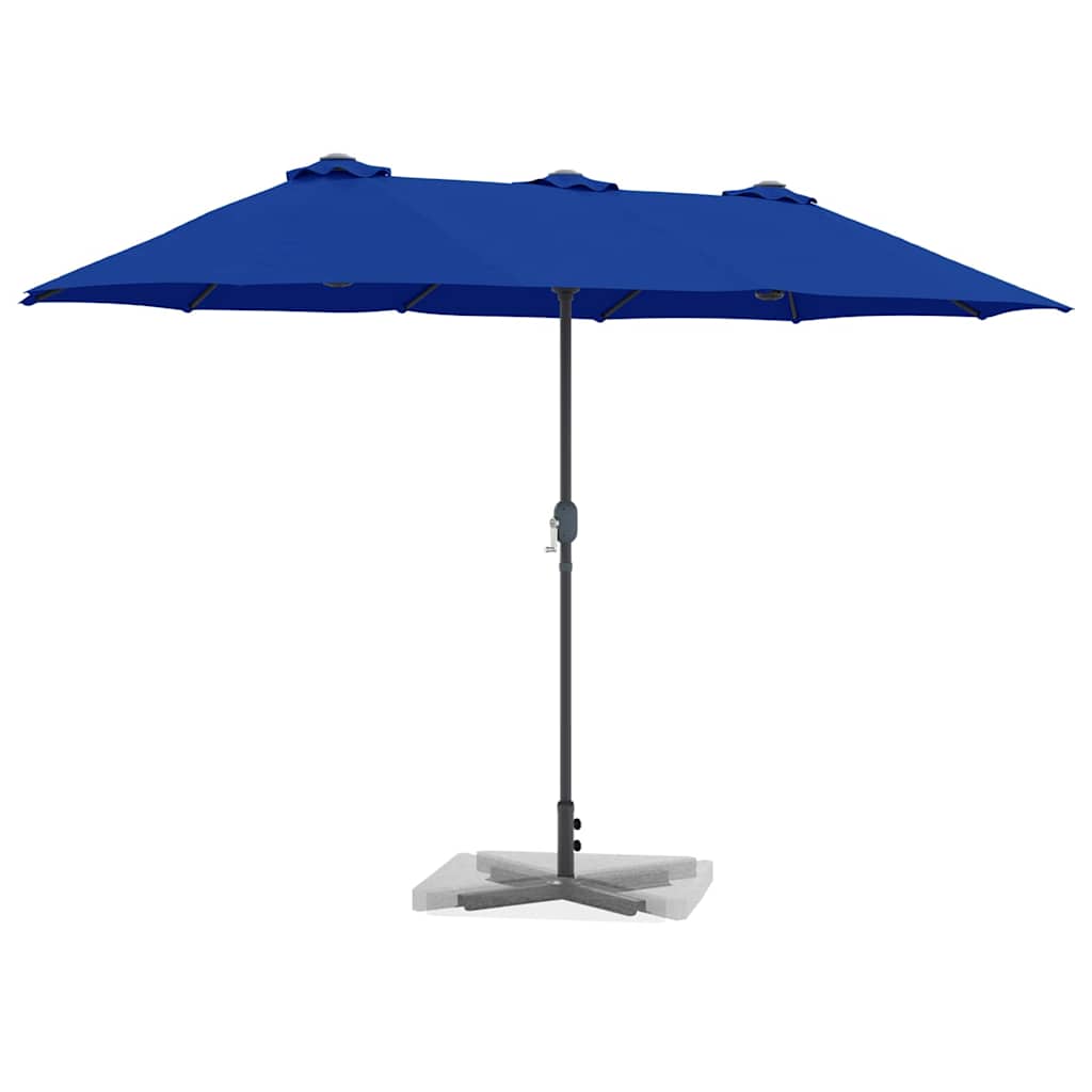 vidaXL Parasolka ogrodowa Niebieski azur 370 x 197 x 239 cm