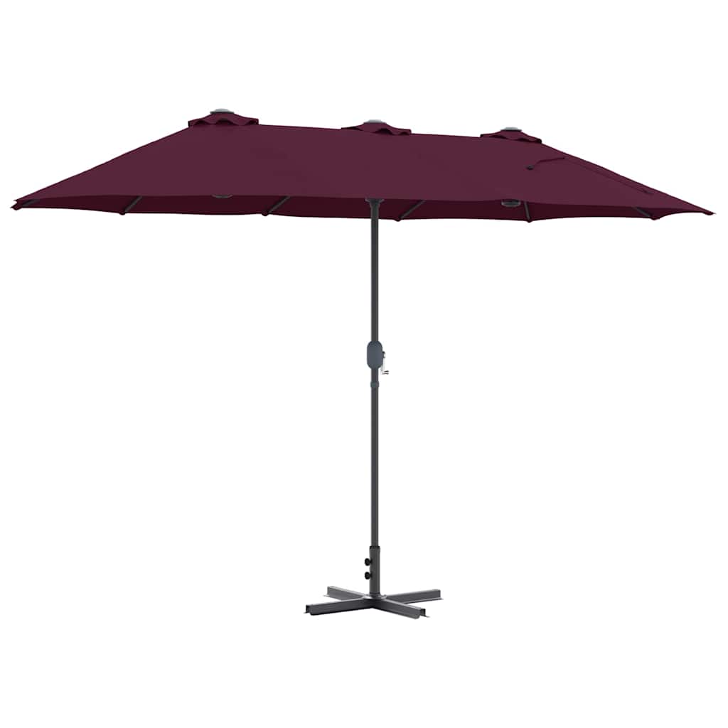 vidaXL Parasolka ogrodowa Bordeaux Czerwony 370 x 197 x 239 cm