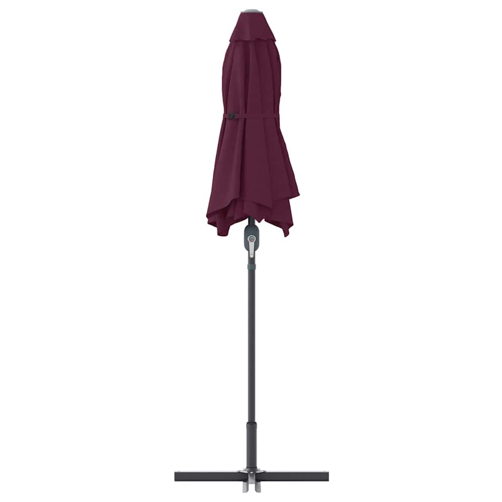 vidaXL Parasolka ogrodowa Bordeaux Czerwony 370 x 197 x 239 cm