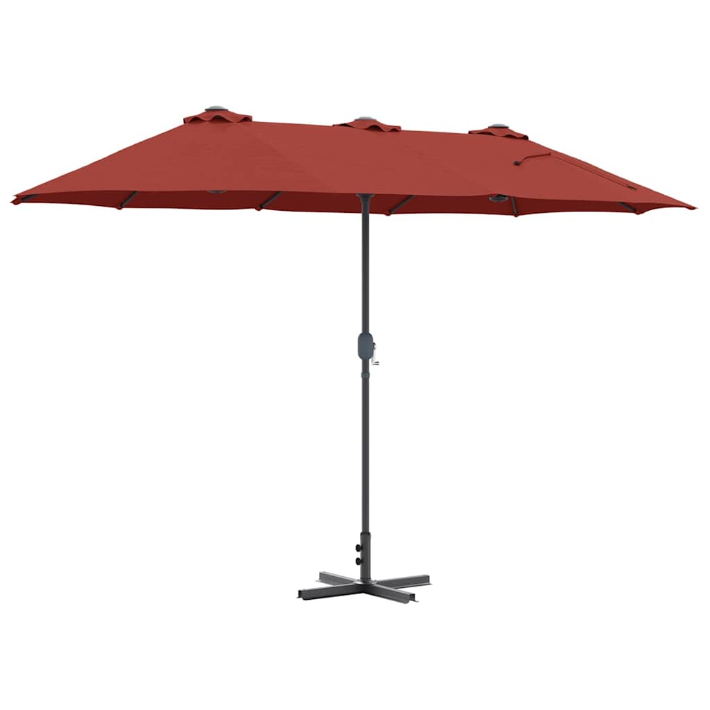 vidaXL Parasolka ogrodowa terakota 370 x 197 x 239 cm