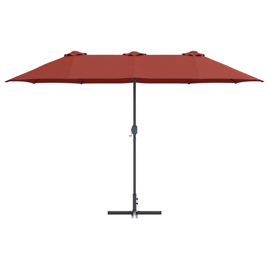 vidaXL Parasolka ogrodowa terakota 370 x 197 x 239 cm