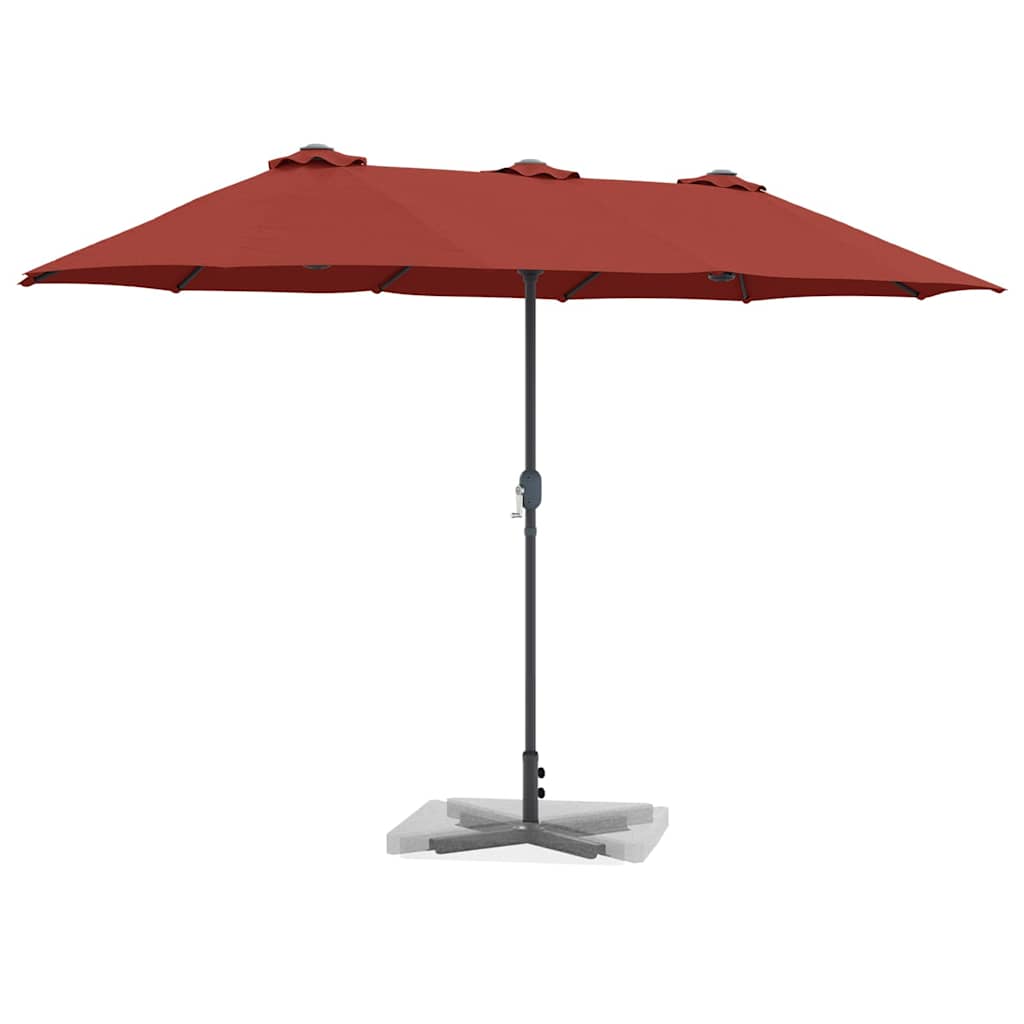 vidaXL Parasolka ogrodowa terakota 370 x 197 x 239 cm
