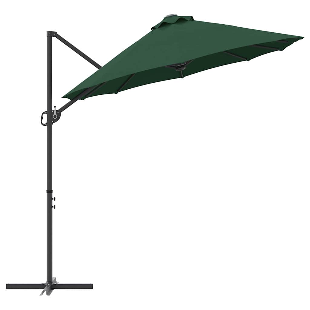 vidaXL Parasol plażowy Zielony 372 x 198 x 243 cm
