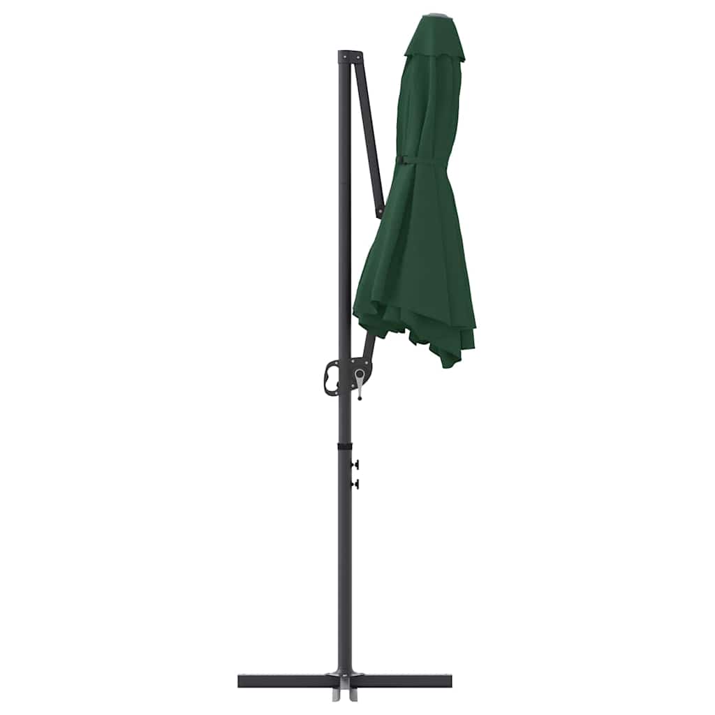 vidaXL Parasol plażowy Zielony 372 x 198 x 243 cm