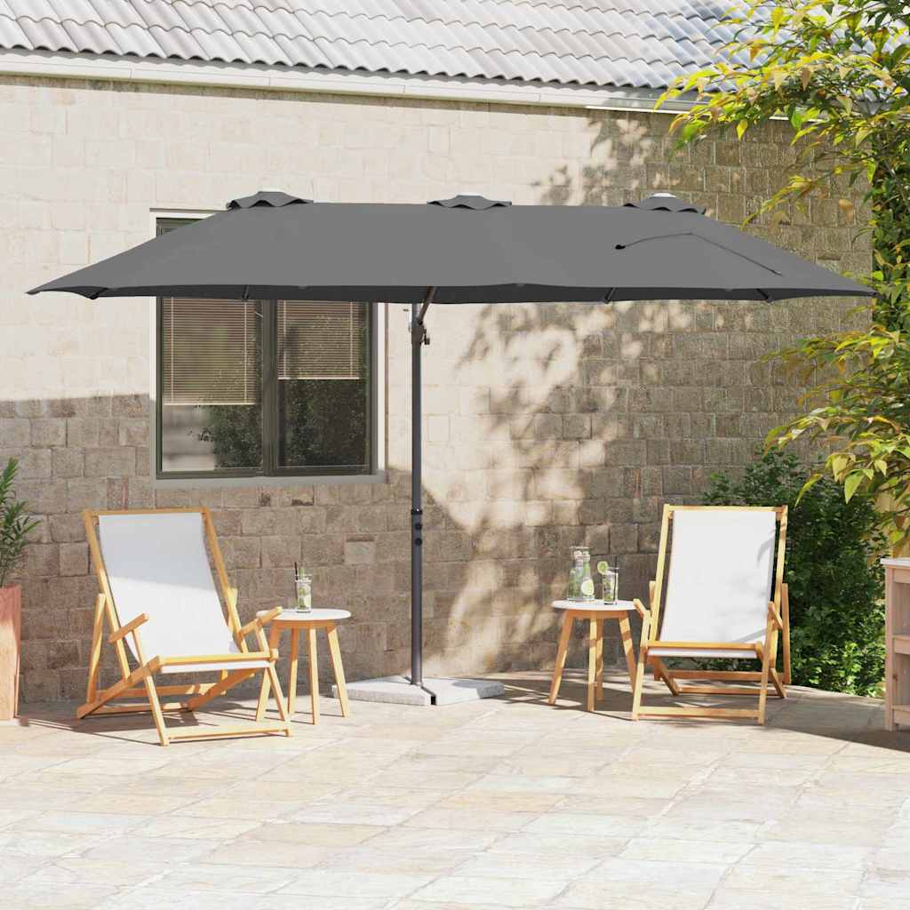 vidaXL Parasol plażowy Antracyt 372 x 198 x 243 cm