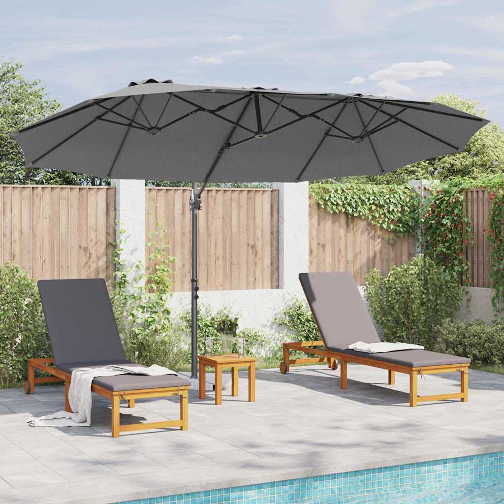 vidaXL Parasol plażowy Antracyt 372 x 198 x 243 cm