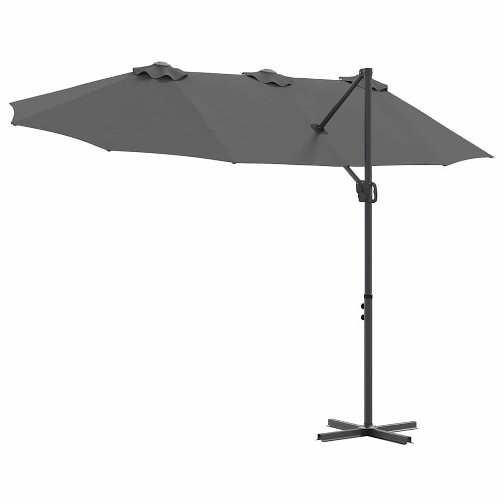 vidaXL Parasol plażowy Antracyt 372 x 198 x 243 cm
