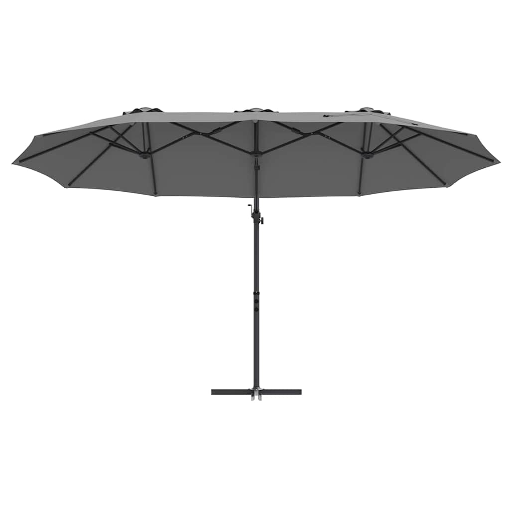vidaXL Parasol plażowy Antracyt 372 x 198 x 243 cm