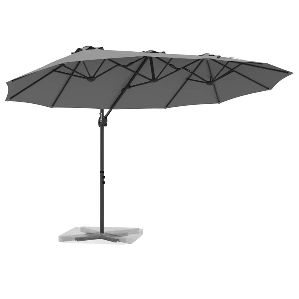 vidaXL Parasol plażowy Antracyt 372 x 198 x 243 cm