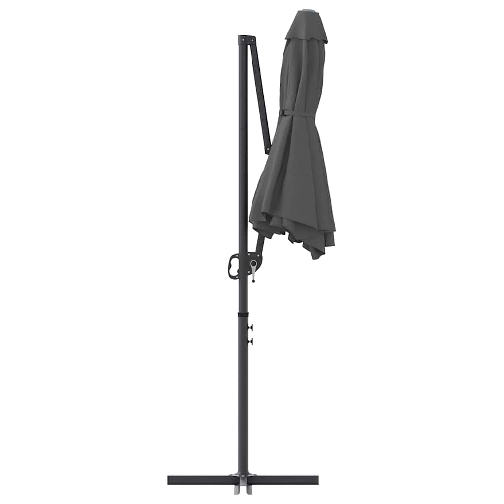 vidaXL Parasol plażowy Antracyt 372 x 198 x 243 cm