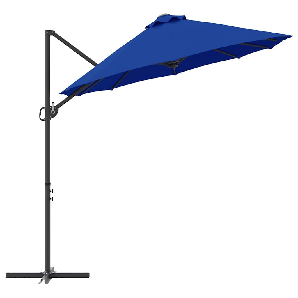 vidaXL Parasol plażowy Niebieski azur 372 x 198 x 243 cm