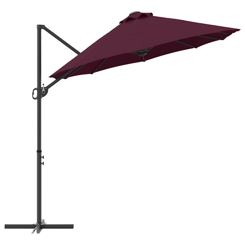 vidaXL Parasol plażowy Bordeaux Czerwony 372 x 198 x 243 cm