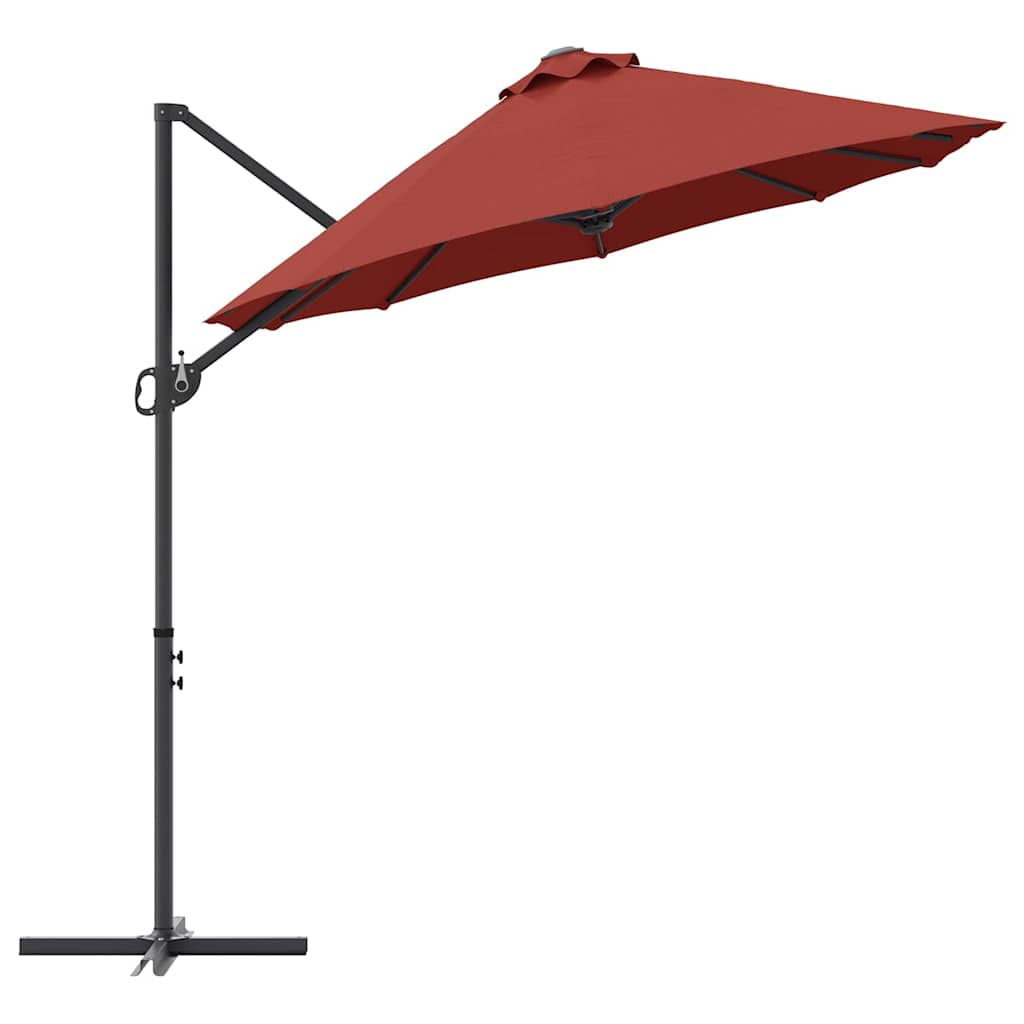 vidaXL Parasol plażowy terakota 372 x 198 x 243 cm