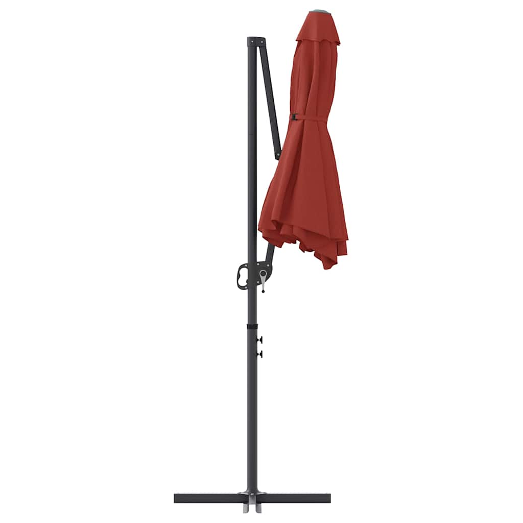 vidaXL Parasol plażowy terakota 372 x 198 x 243 cm