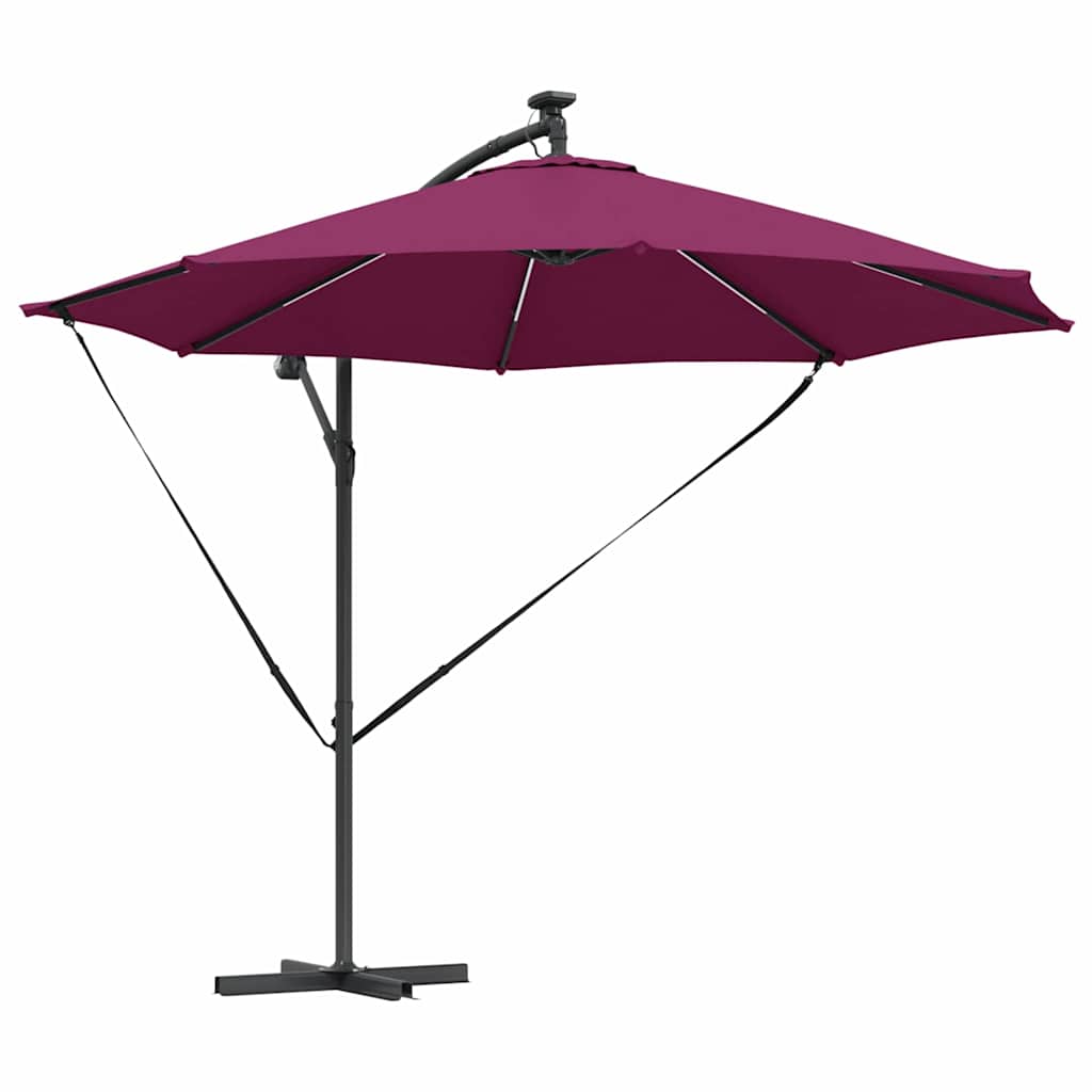 vidaXL Parasol plażowy Bordeaux Czerwony 294 x 294 x 248 cm