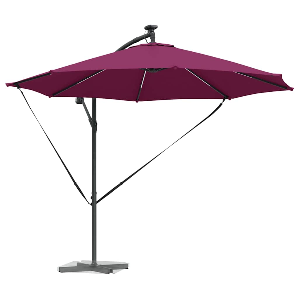 vidaXL Parasol plażowy Bordeaux Czerwony 294 x 294 x 248 cm