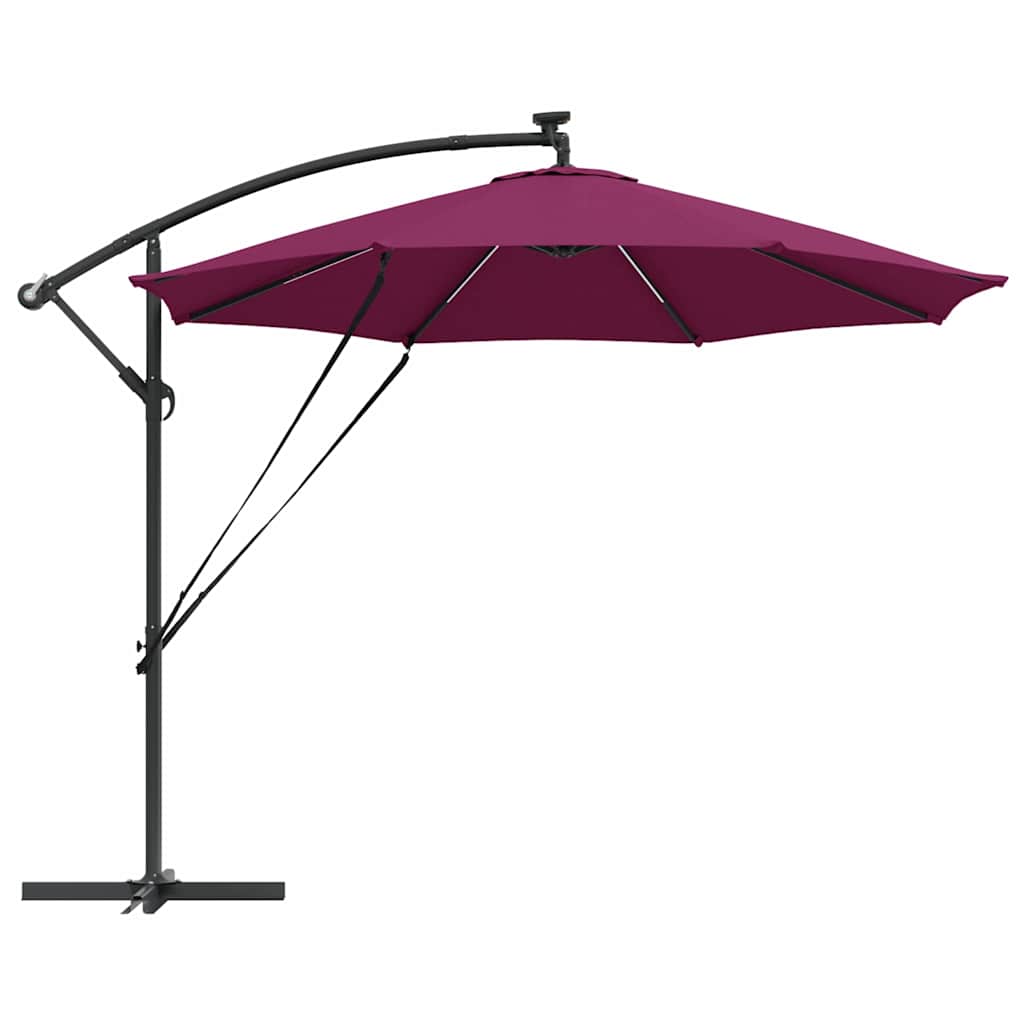 vidaXL Parasol plażowy Bordeaux Czerwony 294 x 294 x 248 cm