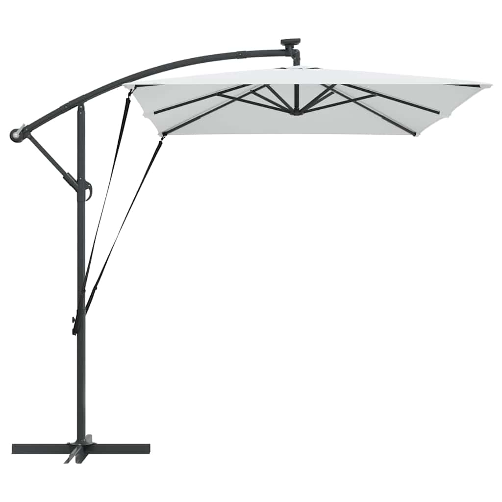 vidaXL Parasol plażowy Ze LED Lights piaskowy 294 x 200 x 270 cm