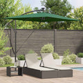 vidaXL Parasol plażowy Ze LED Lights Zielony 294 x 200 x 270 cm