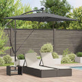 vidaXL Parasol plażowy Ze LED Lights Antracyt 294 x 200 x 270 cm