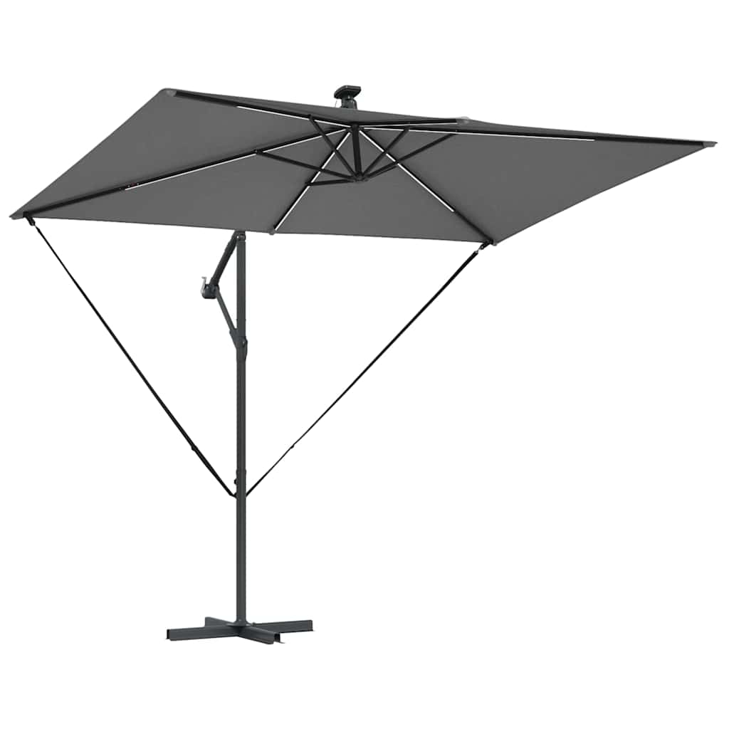 vidaXL Parasol plażowy Ze LED Lights Antracyt 294 x 200 x 270 cm