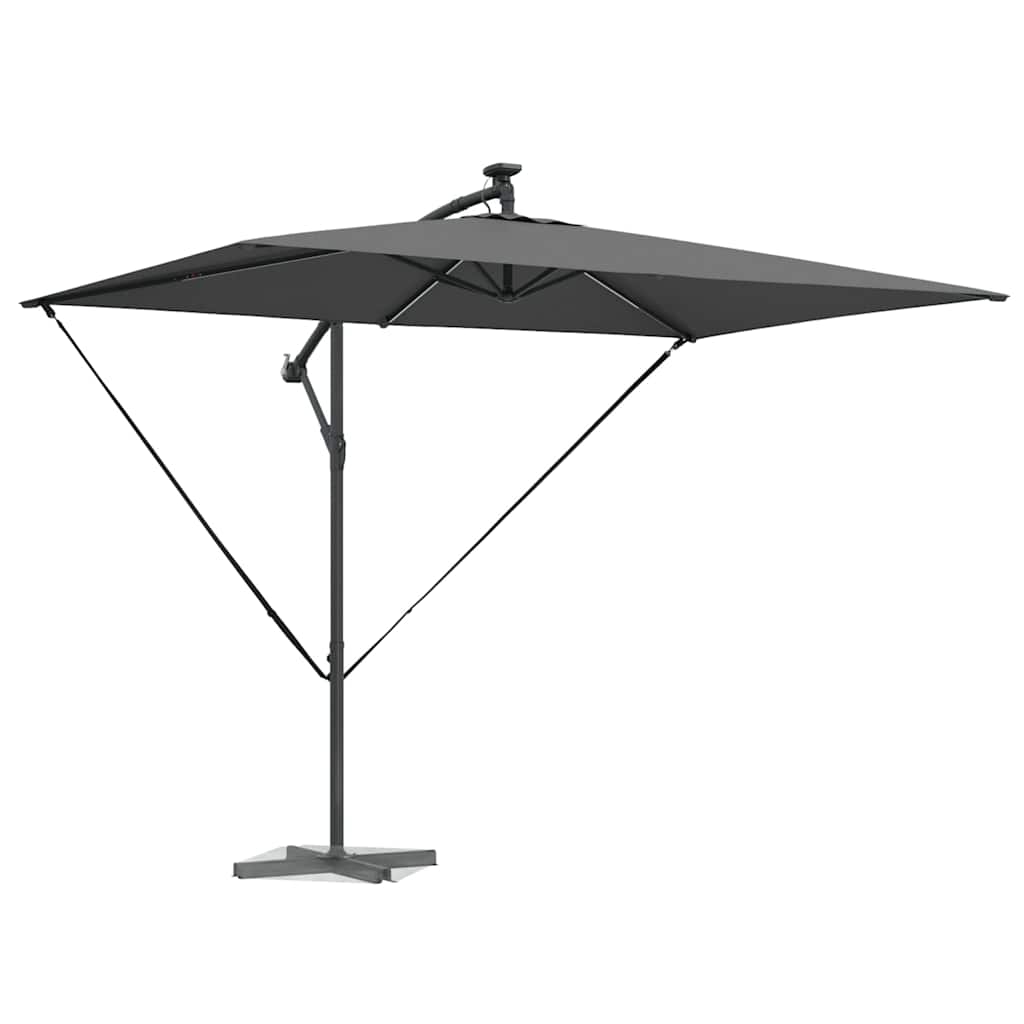 vidaXL Parasol plażowy Ze LED Lights Antracyt 294 x 200 x 270 cm