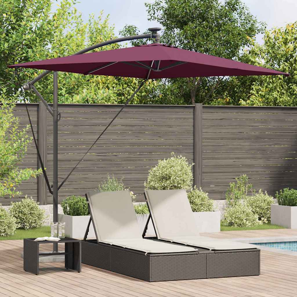 vidaXL Parasol plażowy Bordeaux Czerwony 294 x 200 x 270 cm