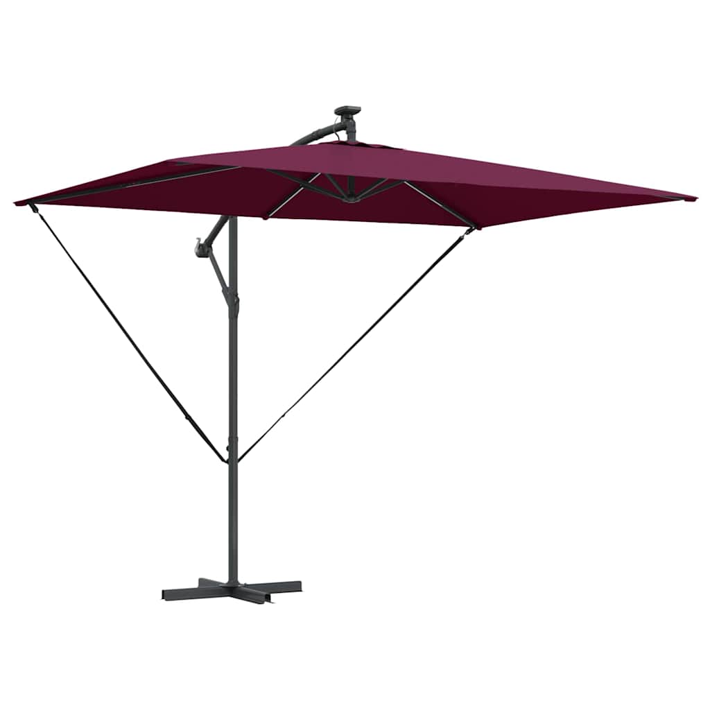 vidaXL Parasol plażowy Bordeaux Czerwony 294 x 200 x 270 cm