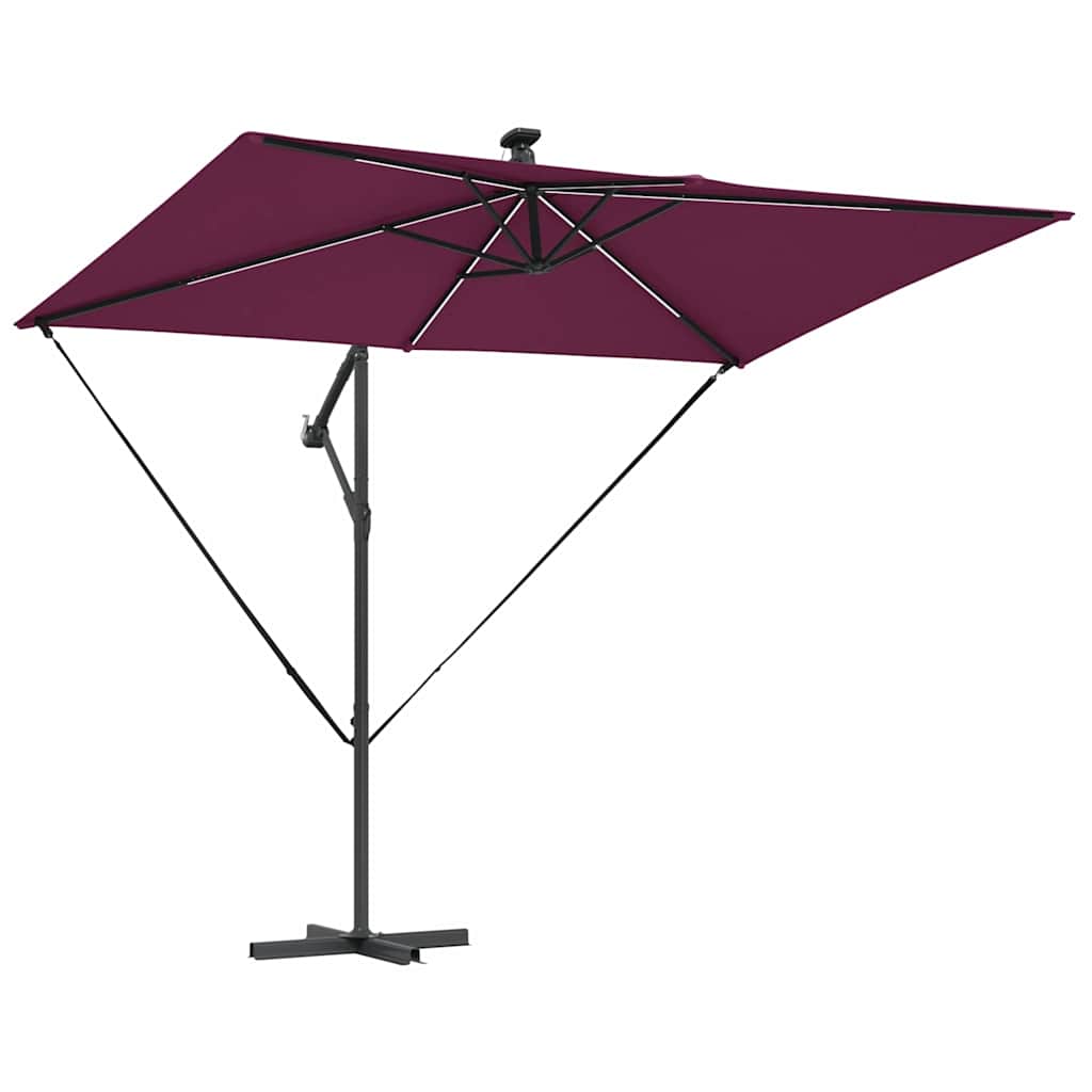 vidaXL Parasol plażowy Bordeaux Czerwony 294 x 200 x 270 cm